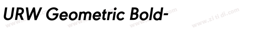 URW Geometric Bold字体转换
